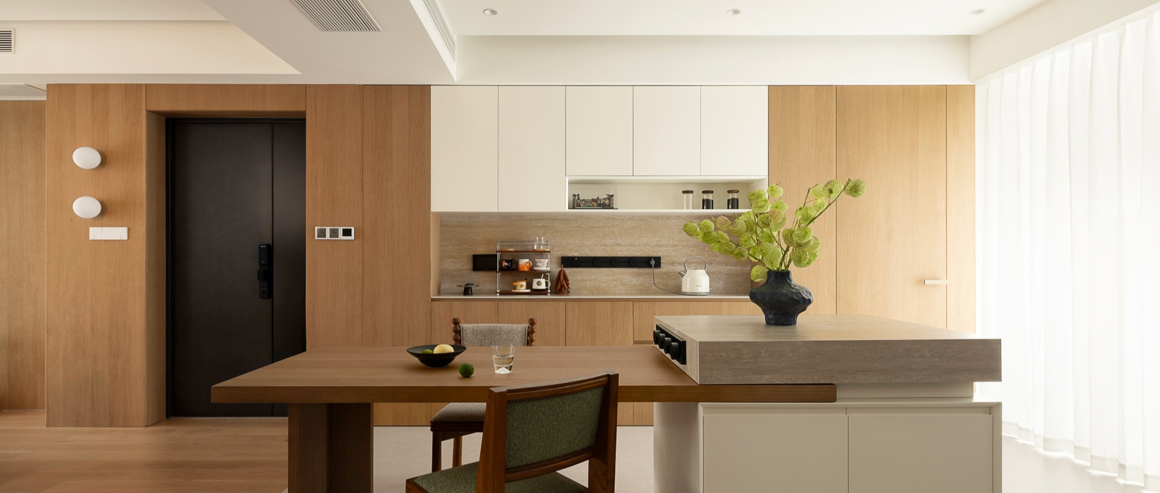 杭州翡翠城140㎡原木极简装修案例