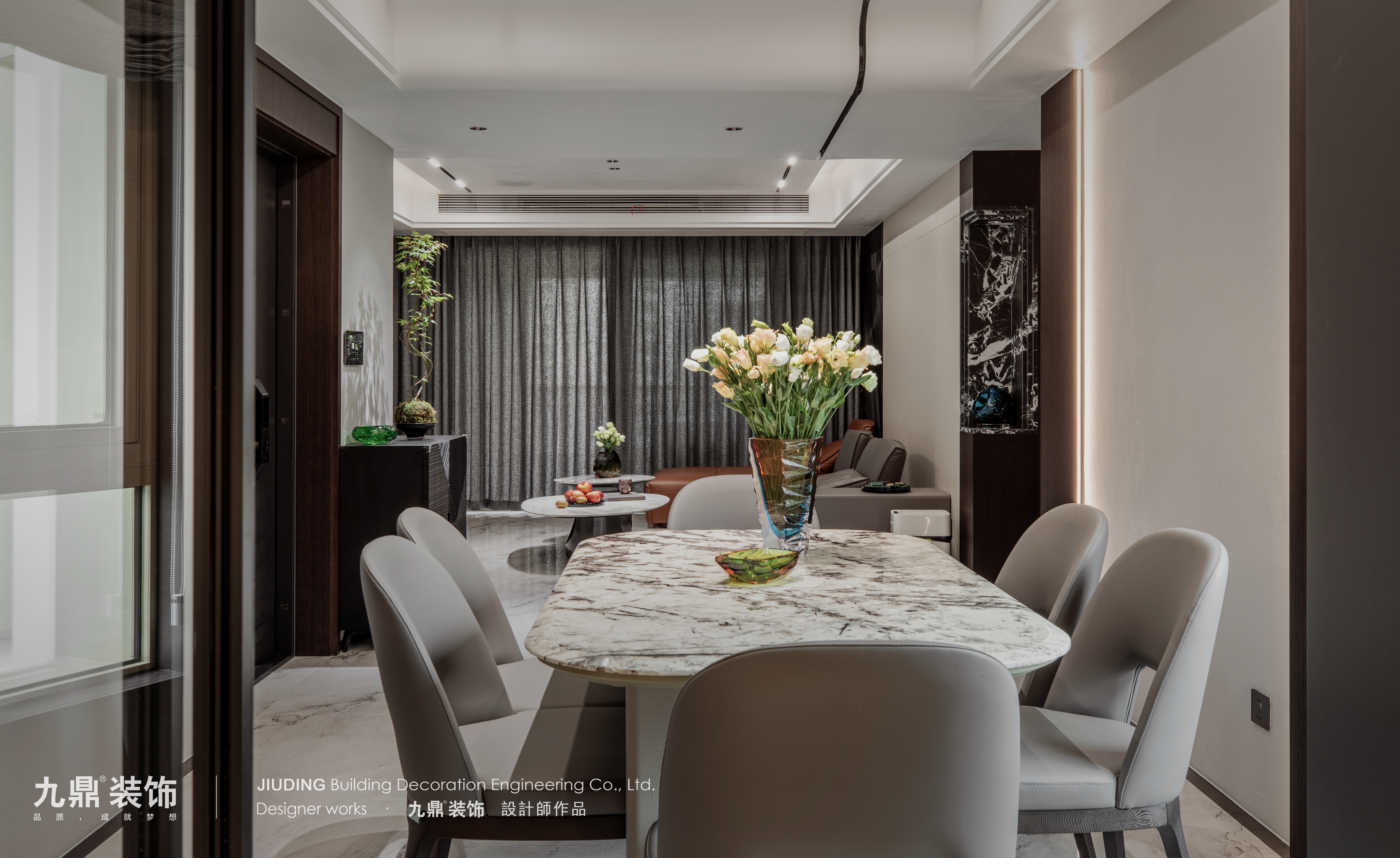 杭州创世邸150㎡意式现代装修案例